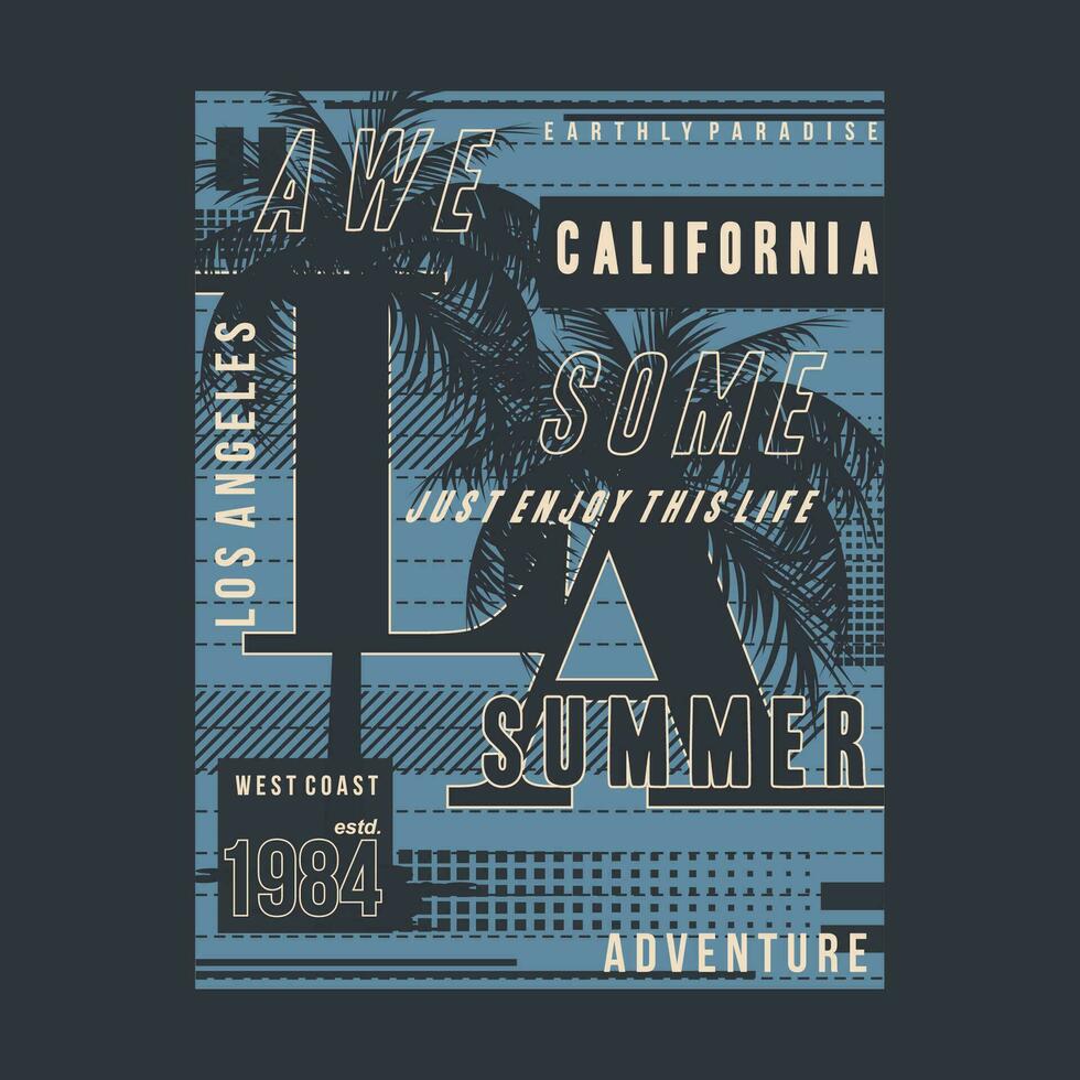 increíble California tropical atardecer, navegar jinete, largo playa, vector t camisa imprimir, tipografía gráfico diseño, y otro utilizar