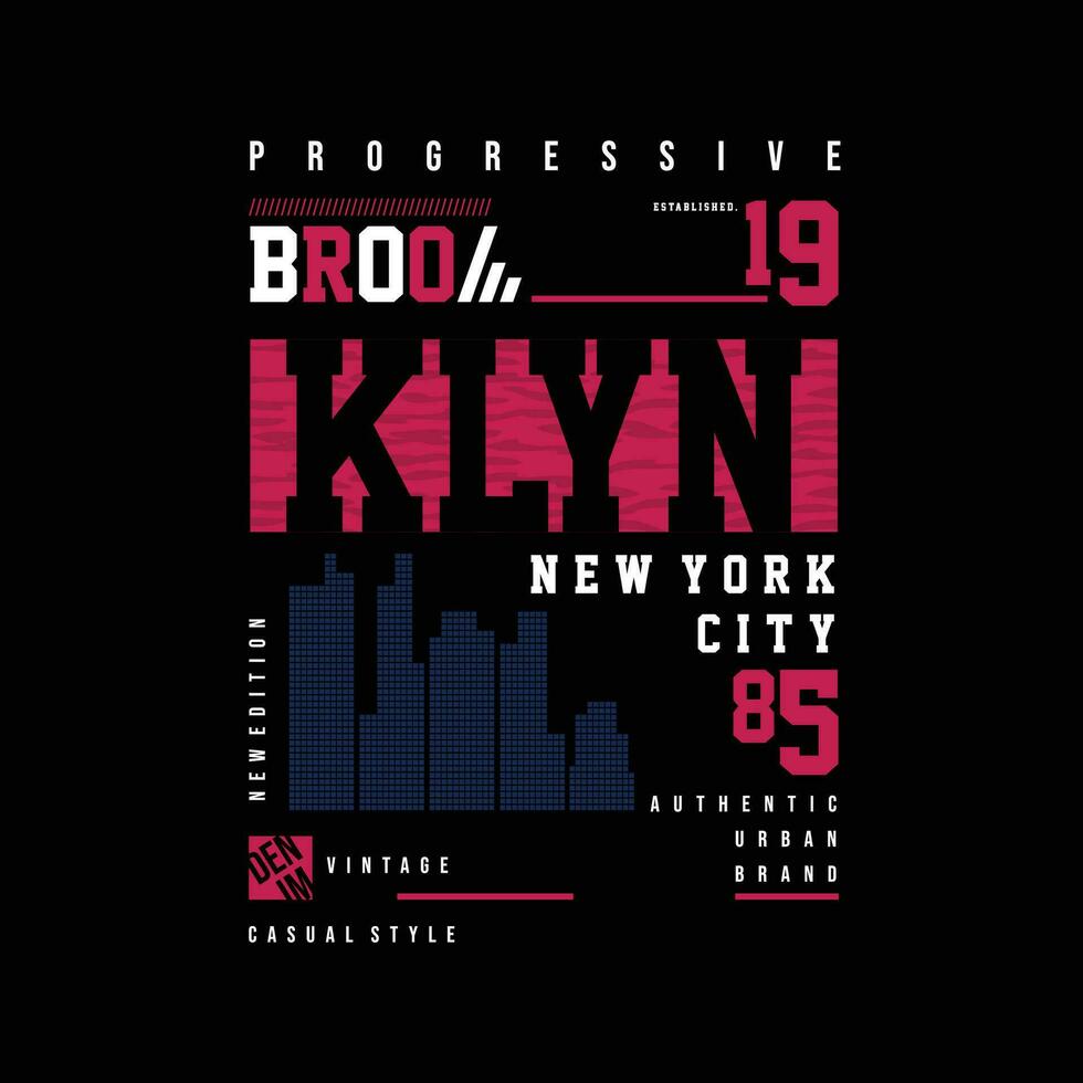 brooklyn typography vector, t shirt design illustration, good for ready print, and other use vector