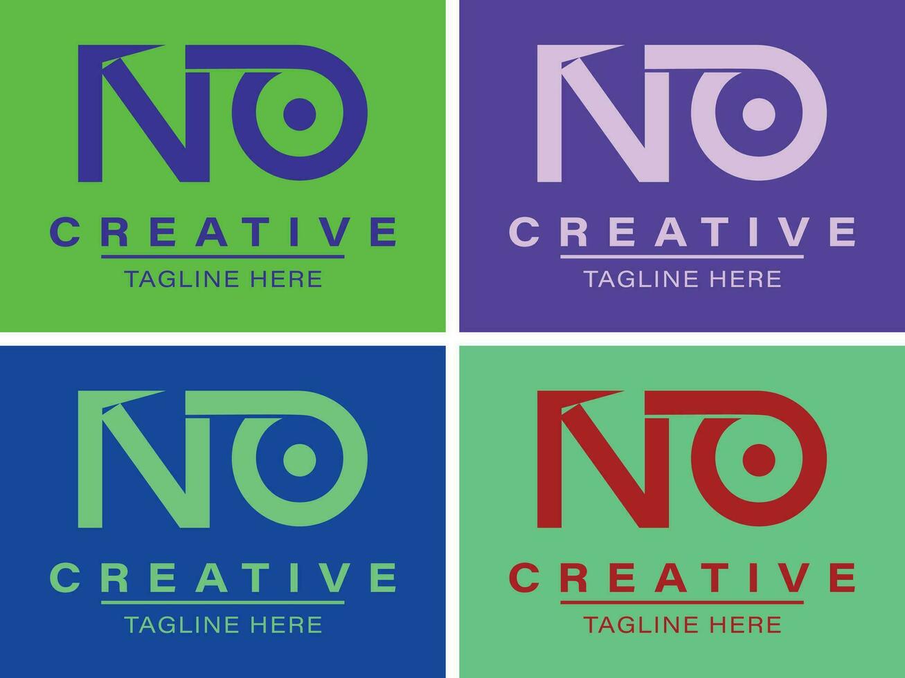 Modern elegant creative N O Logo Design and template vector illustration.