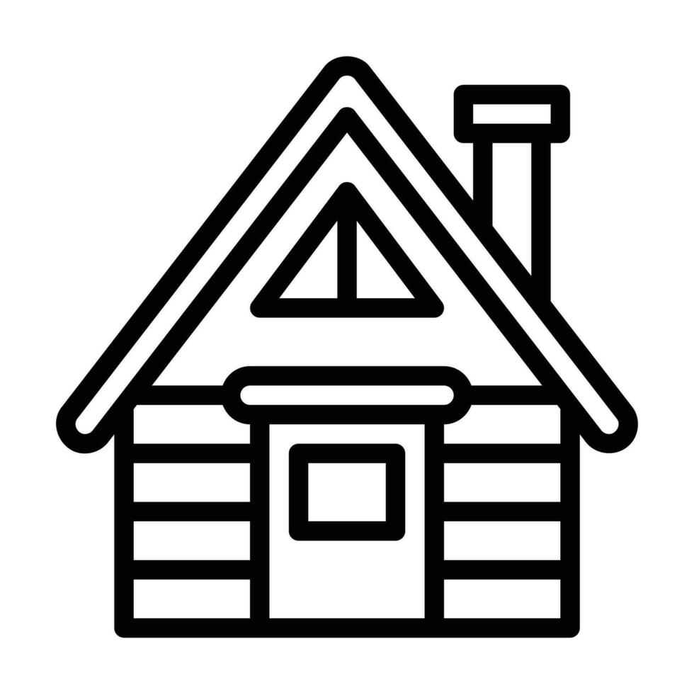 Hut Line Icon vector