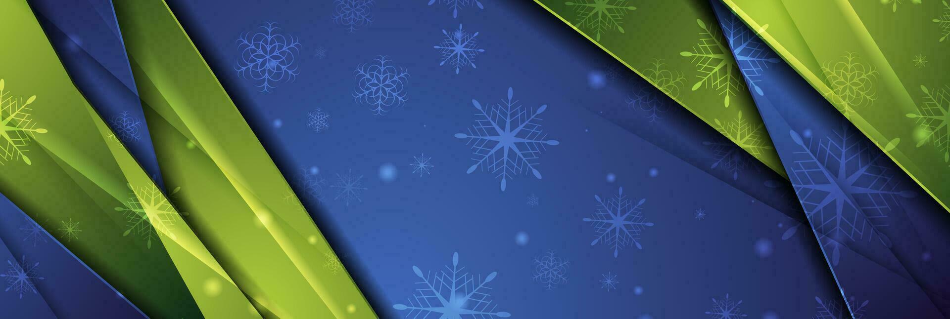 Green blue glossy Christmas and New Year background vector