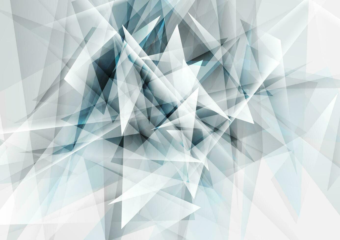 Glossy blue grey abstract low poly technology background vector