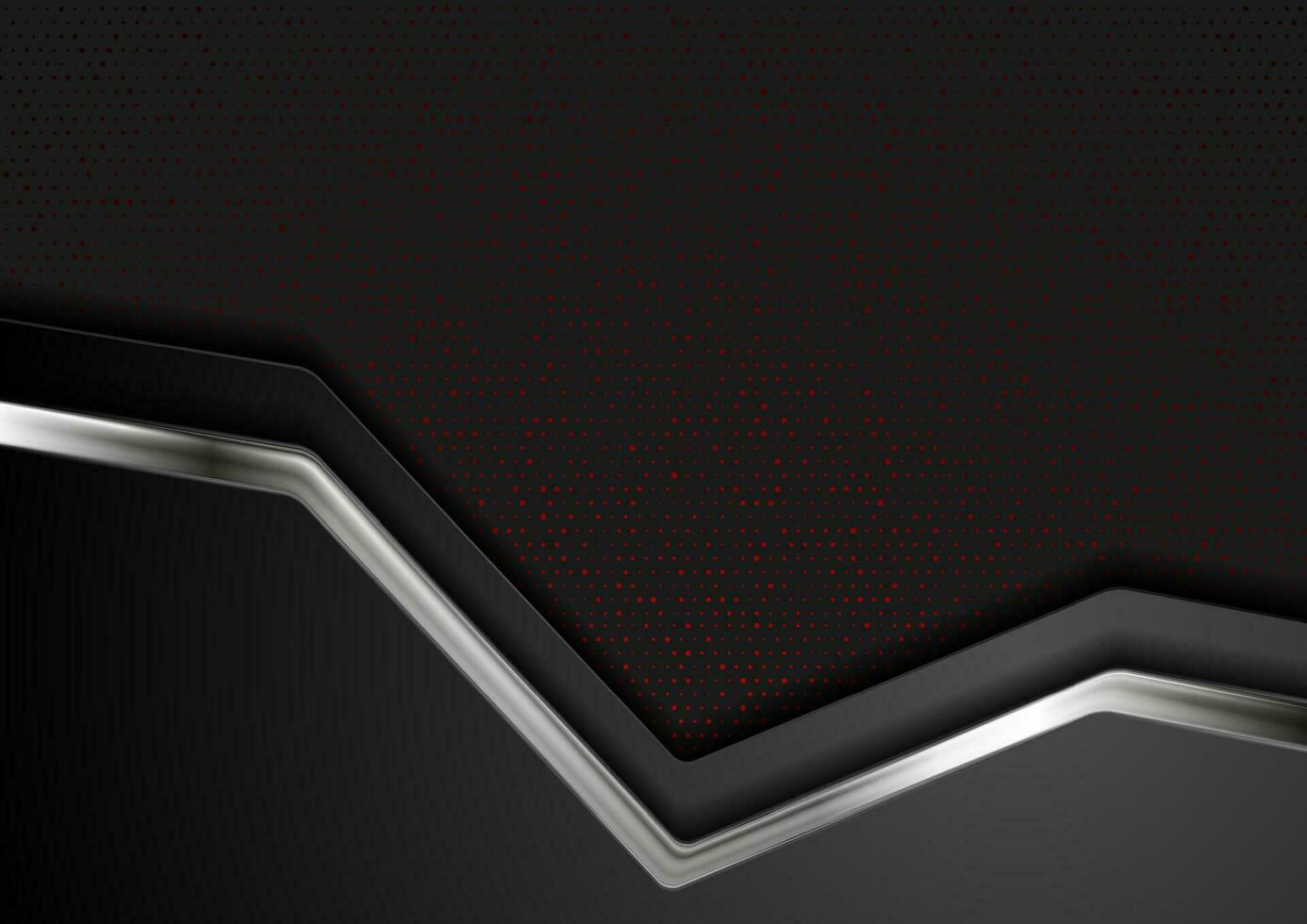 Abstract tech background with metallic stripe vector