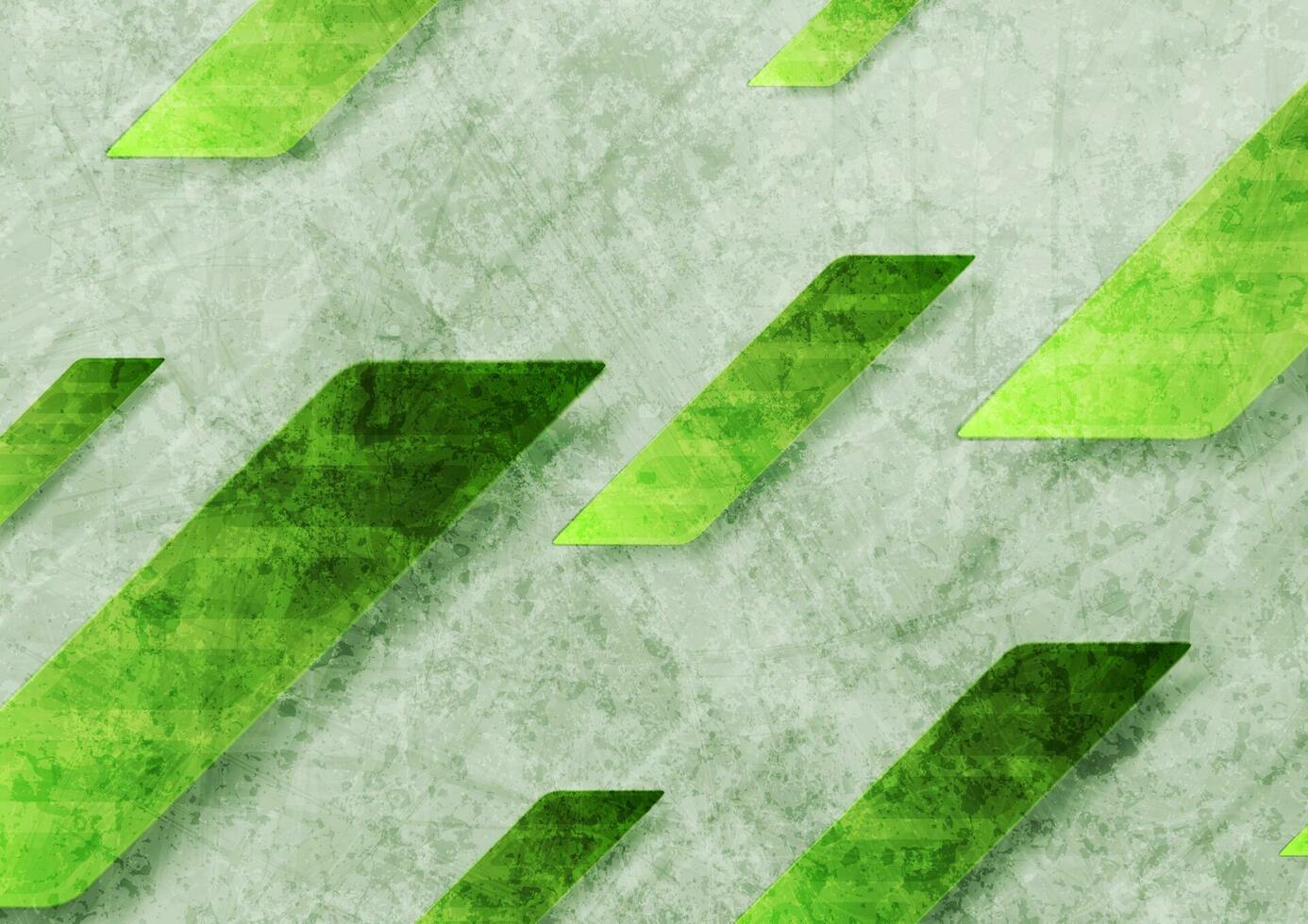 Green grunge geometric tech abstract background vector