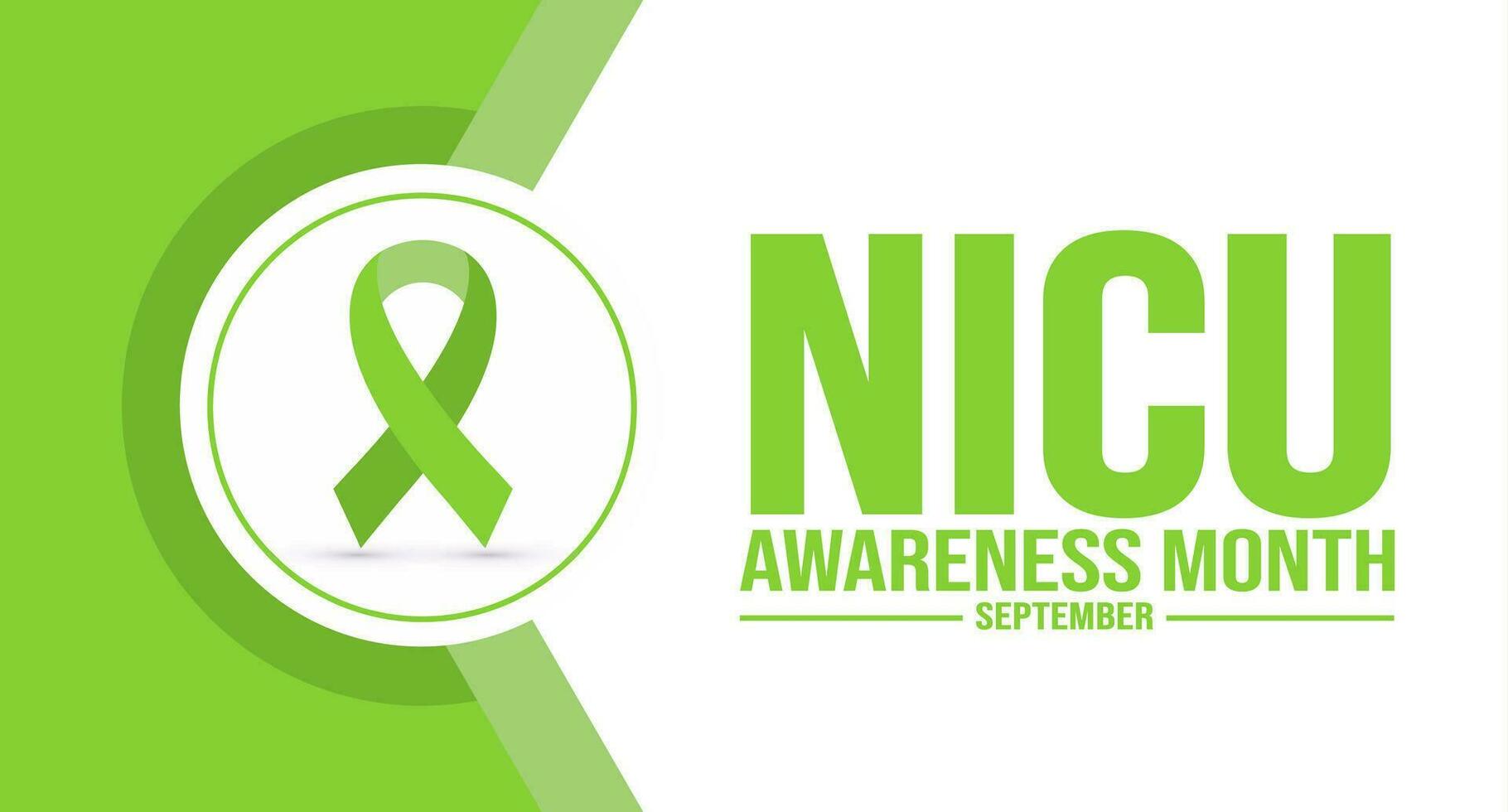 September is National Neonatal Intensive Care NICU Awareness Month background template. Holiday concept. background, banner, placard, card, and poster design template with text inscription vector