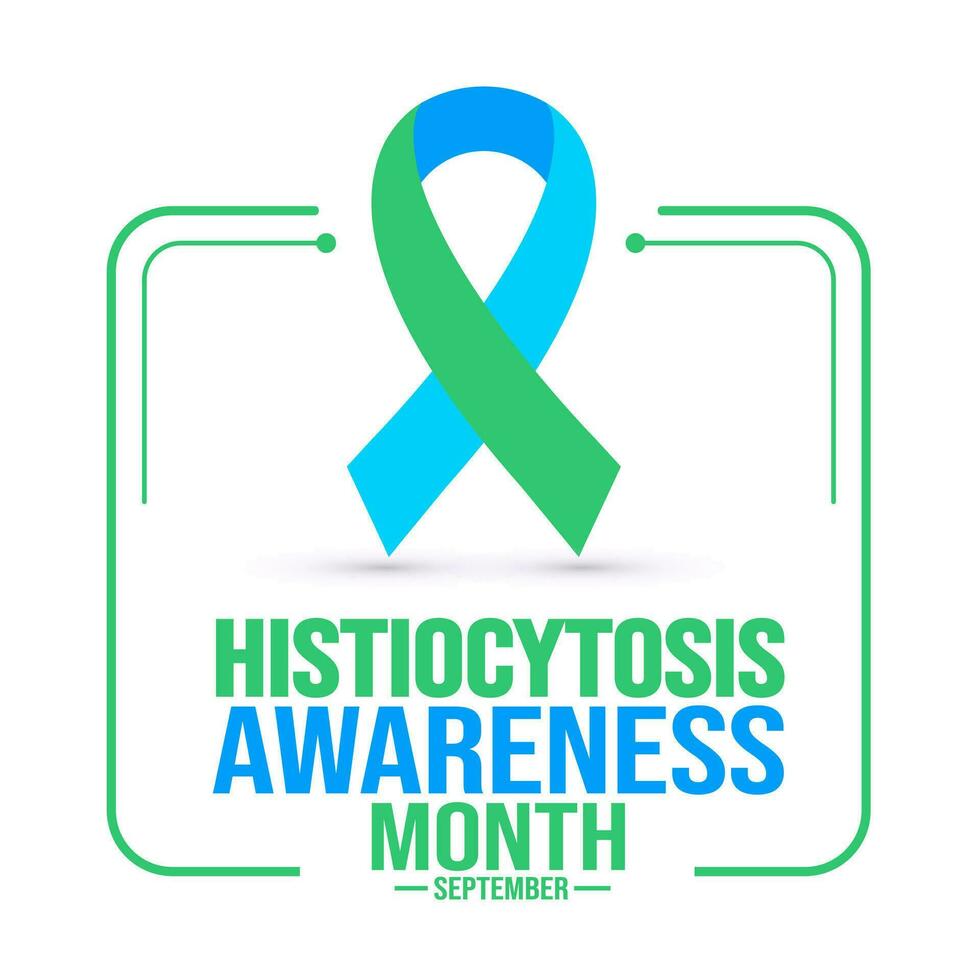 September is Histiocytosis Awareness Month background template. Holiday concept. use to background, banner, placard, card, and poster design template with text inscription and standard color. vector