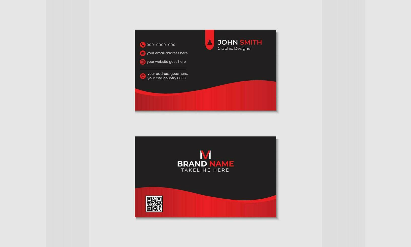 del visitante tarjeta modelo en vector formato para ambos profesional y personal uso. diseño para un actual, sencillo negocio tarjeta en moderno tarjeta formato con el de la empresa logo.