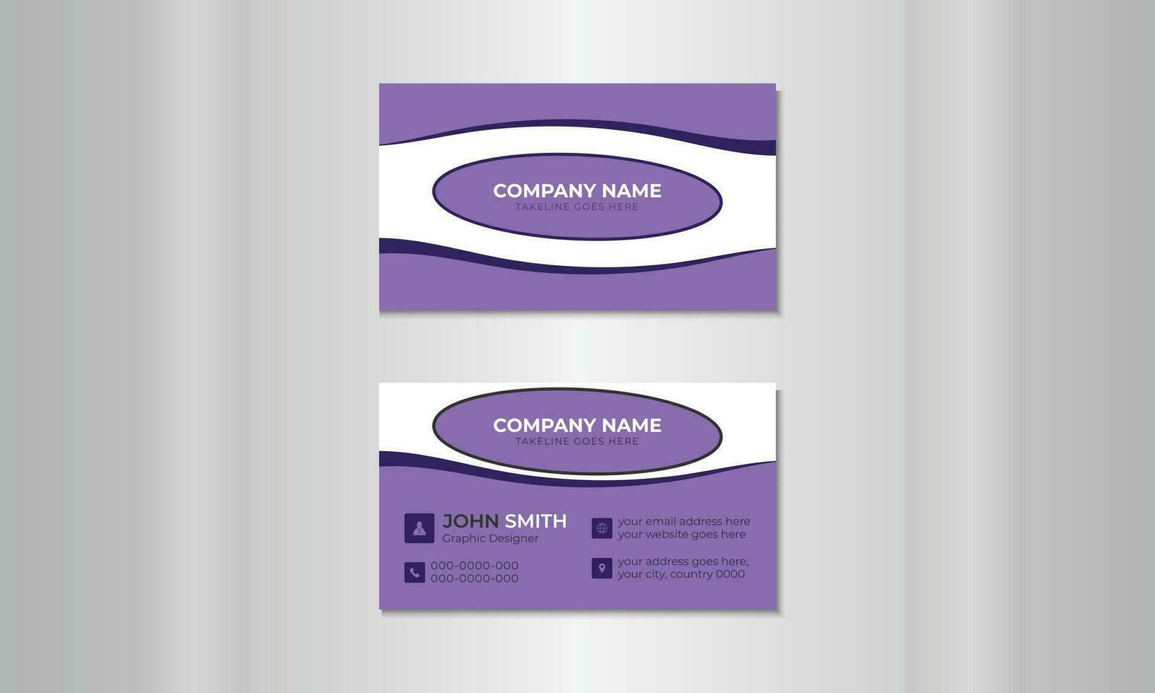 creativo de dos caras negocio tarjeta vector diseño modelo. útil negocio y personal tarjetas vector ilustración diseño.