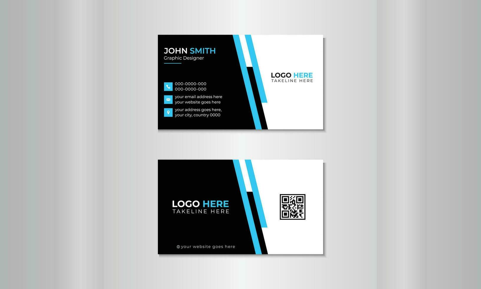 Clean and simple modern business cardTemplate vector