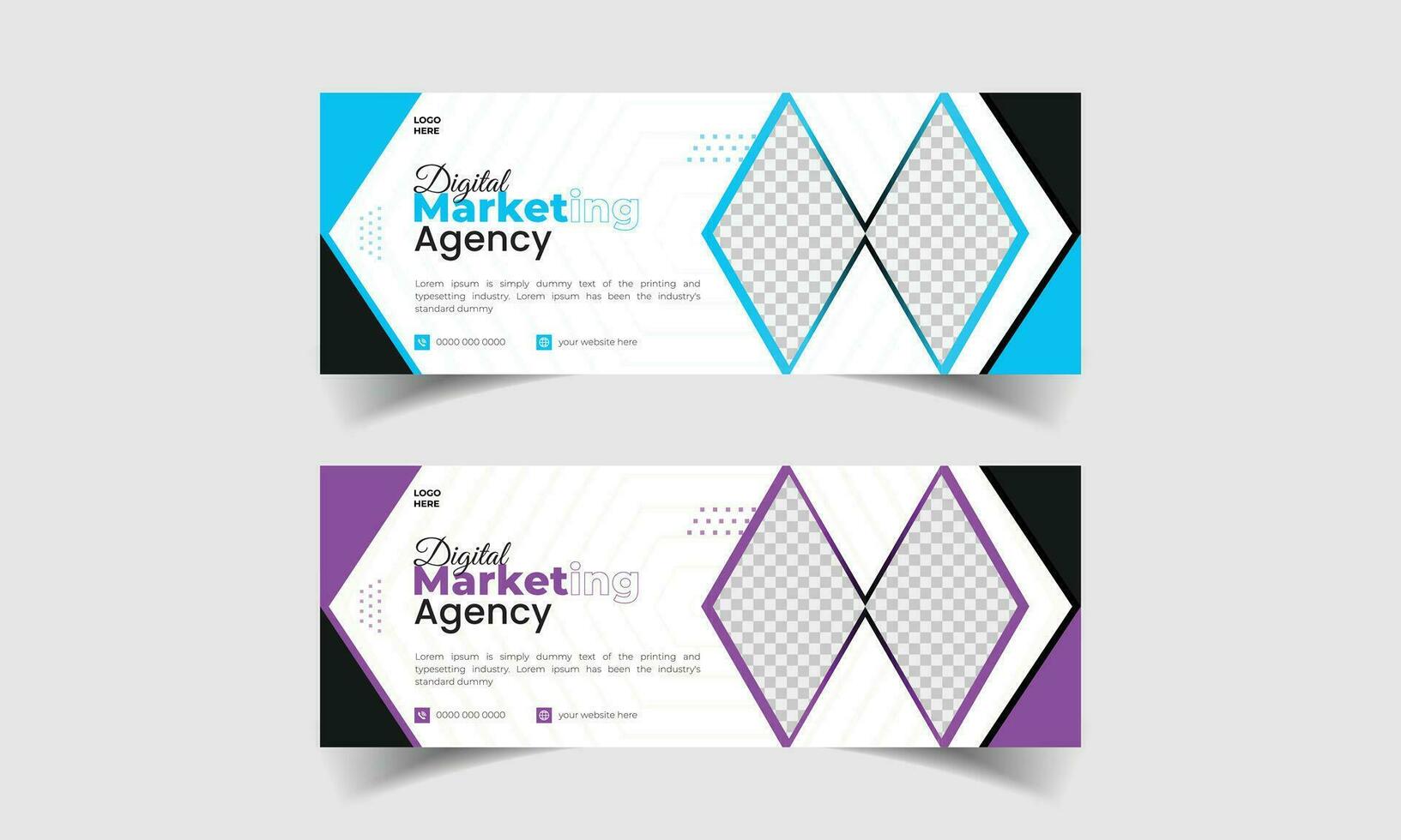 Advertisement design, social media banner posts, business conferences, webinar Facebook cover, business Facebook Cover Design. vector