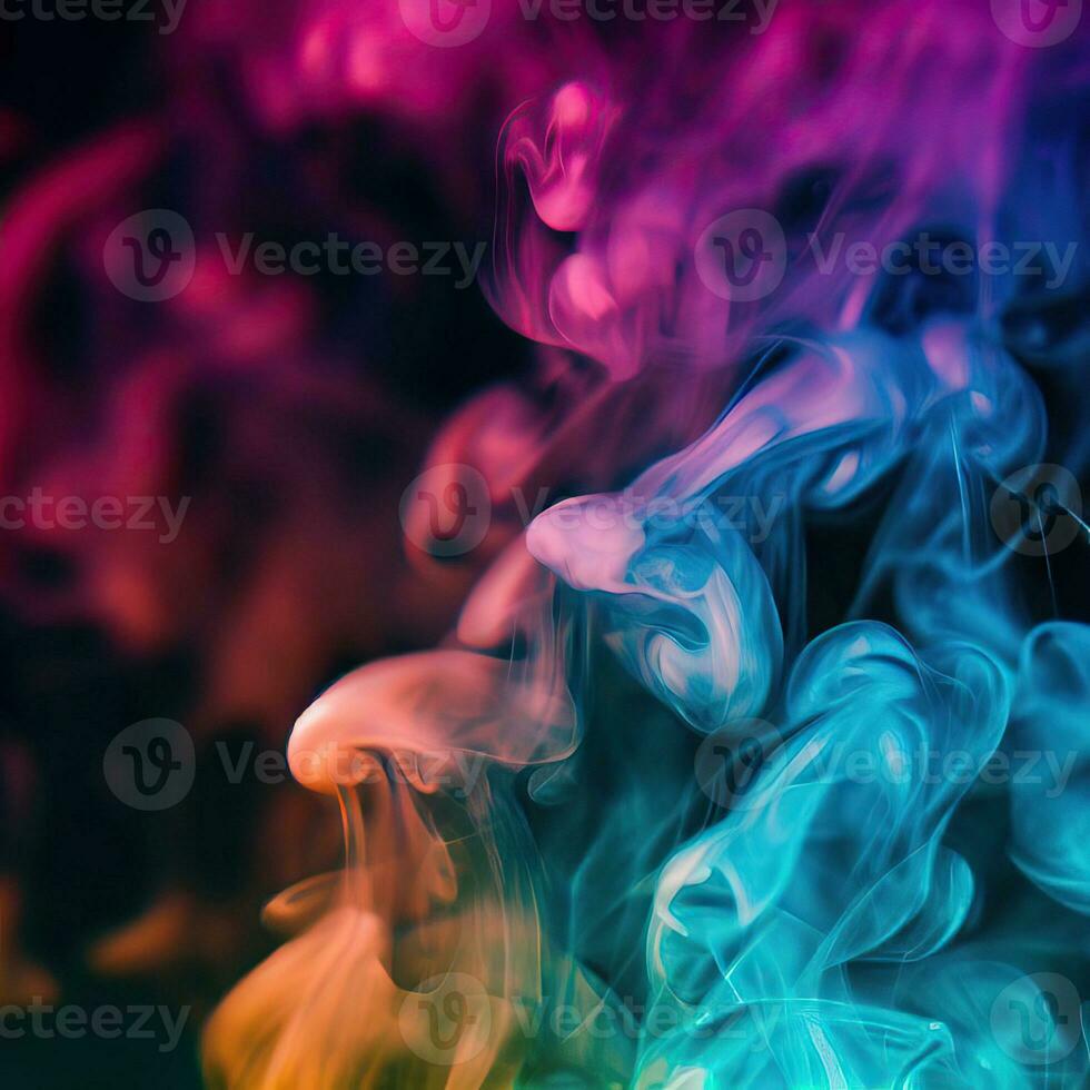 Colorful Smoke Background, Generative AI photo