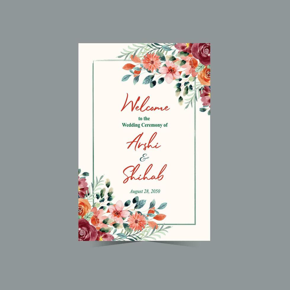 wedding invitation card background vector