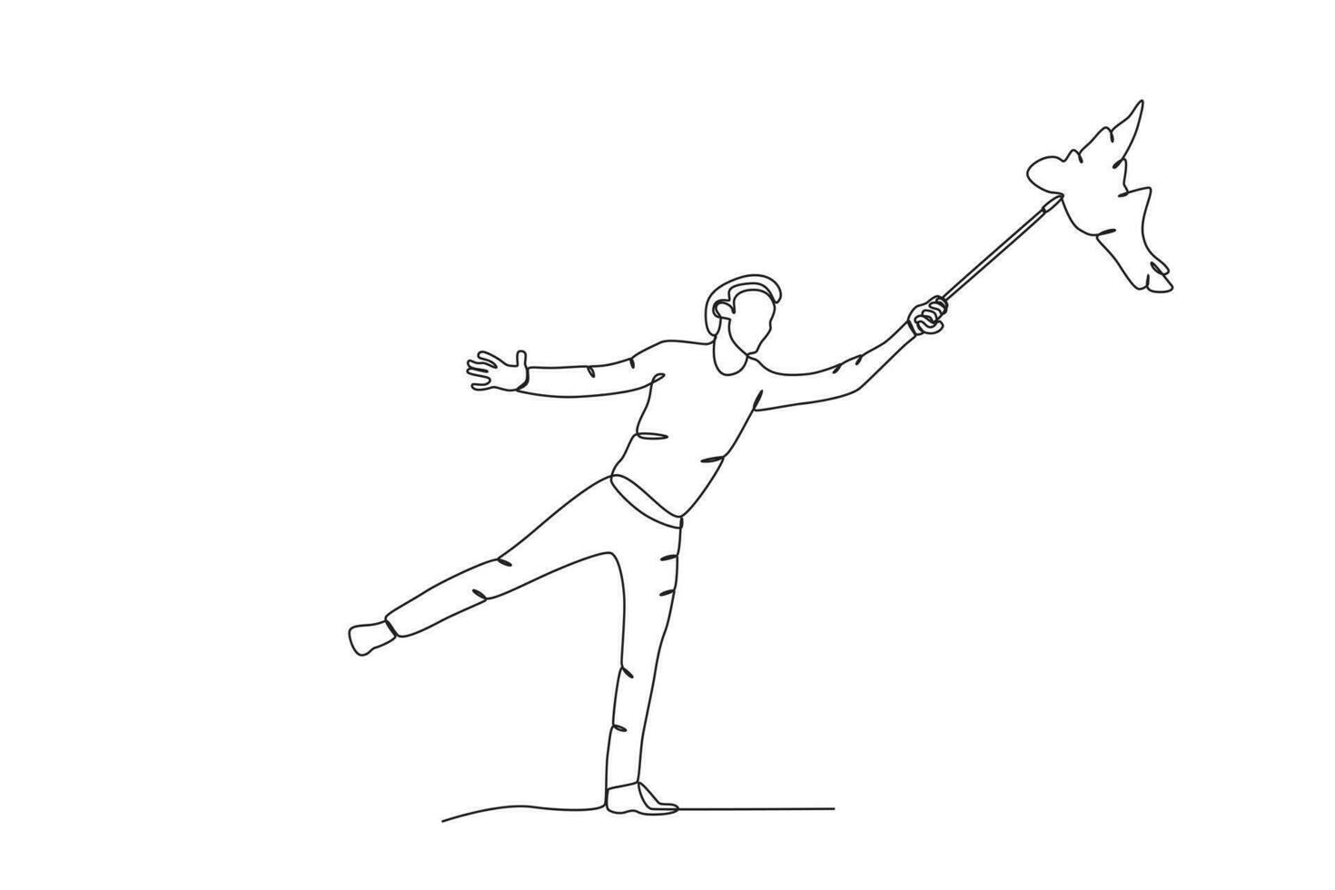 An umbrella carried by the wind vector