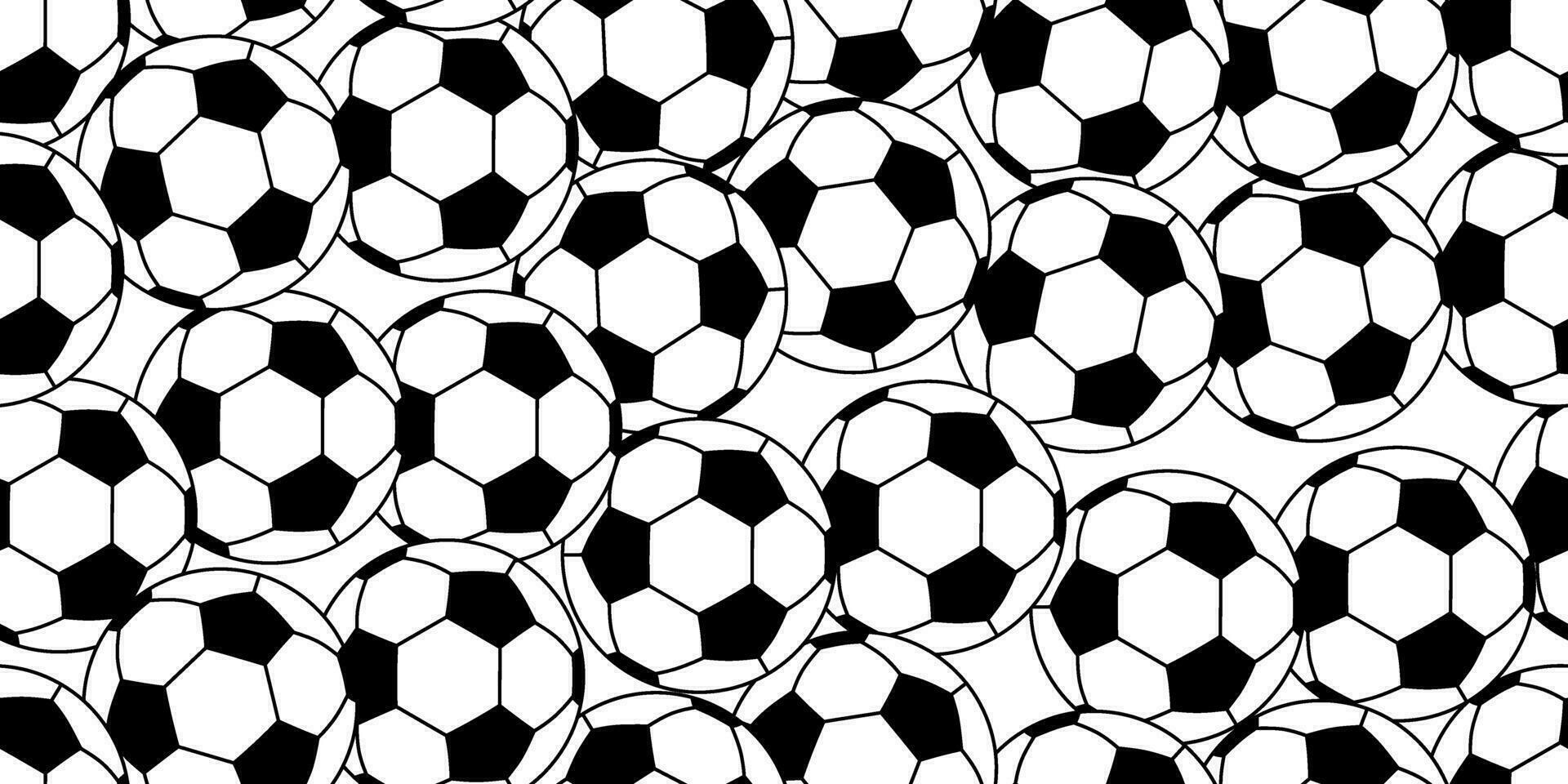 black white soccer ball seamless pattern vector