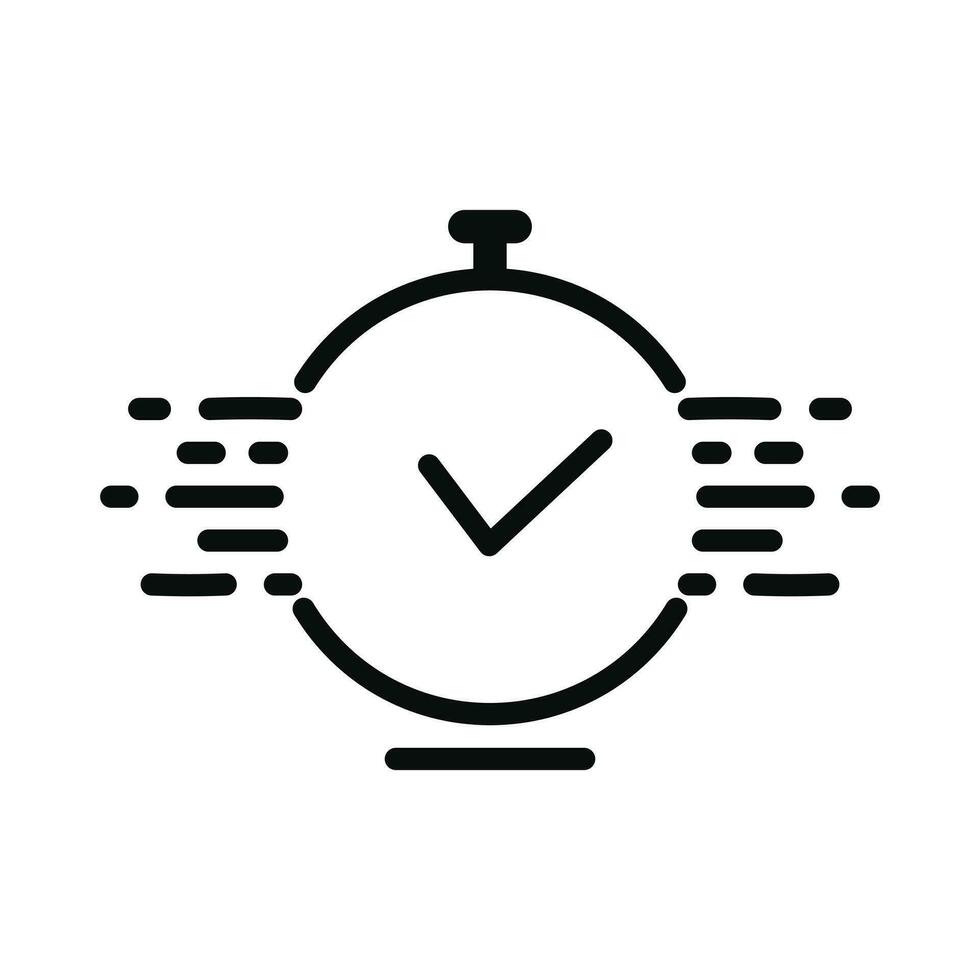 Fast Clock Vector Icon, Fast Service Icon, Quick And Speedy Face Clock