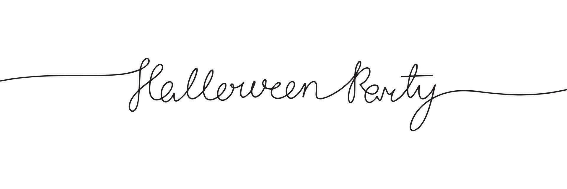 Halloween party. Short Halloween phrase. Handwriting Halloween quote. Vector illustration.