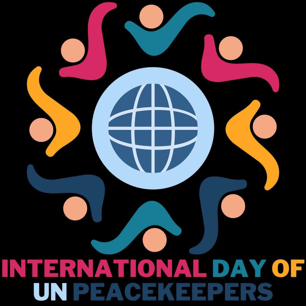 International Day of UN Peacekeepers illustration vector