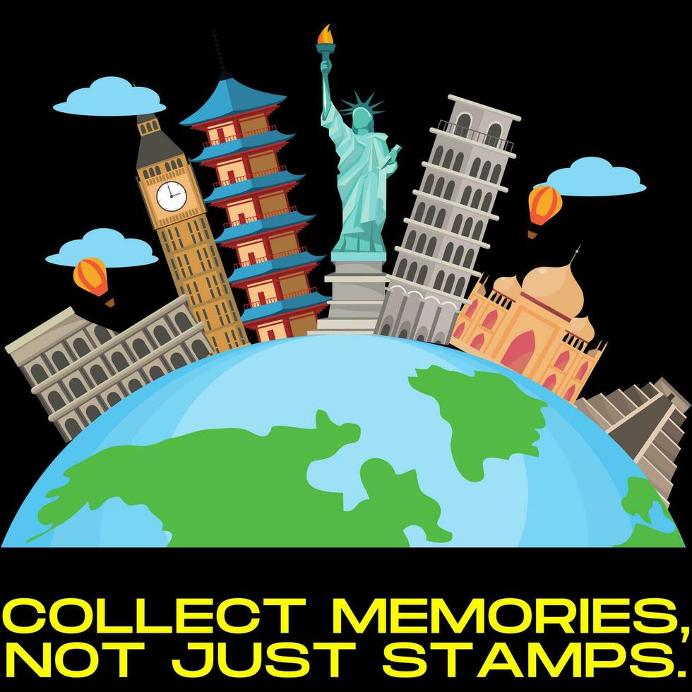 World Travel illustration vector