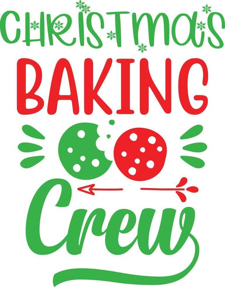 Christmas baking crew vector