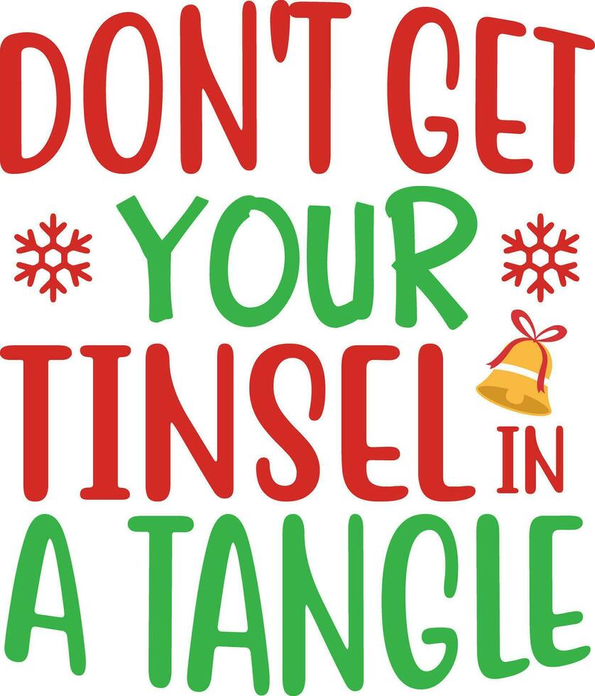 Christmas tingle tinsel design vector