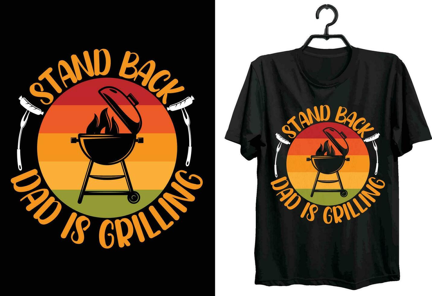 BBQ T-shirt Design. Funny Gift Item BBQ T-shirt Design For All People And BBQ Lovers. Grilling T-shirt Design. vector