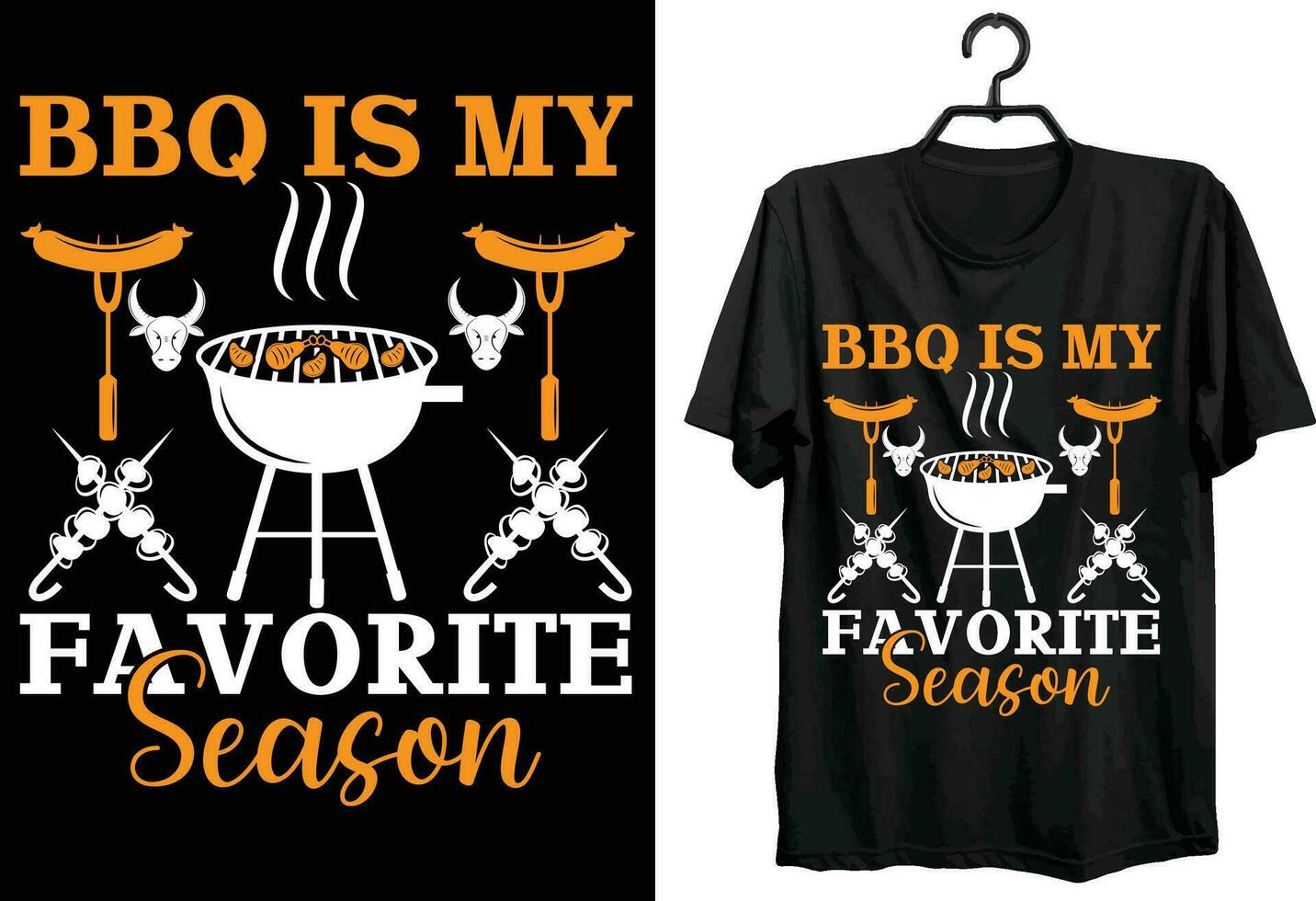 BBQ T-shirt Design. Funny Gift Item BBQ T-shirt Design For All People And BBQ Lovers. Grilling T-shirt Design. vector