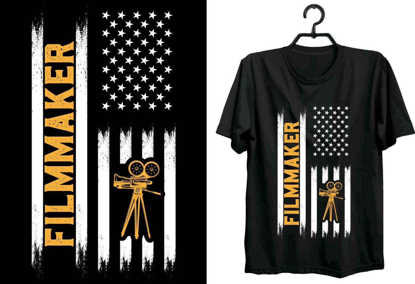 Filmmaker T-shirt Design. Funny Gift Item Filmmaker T-shirt Design For All People And Film Lovers. vector