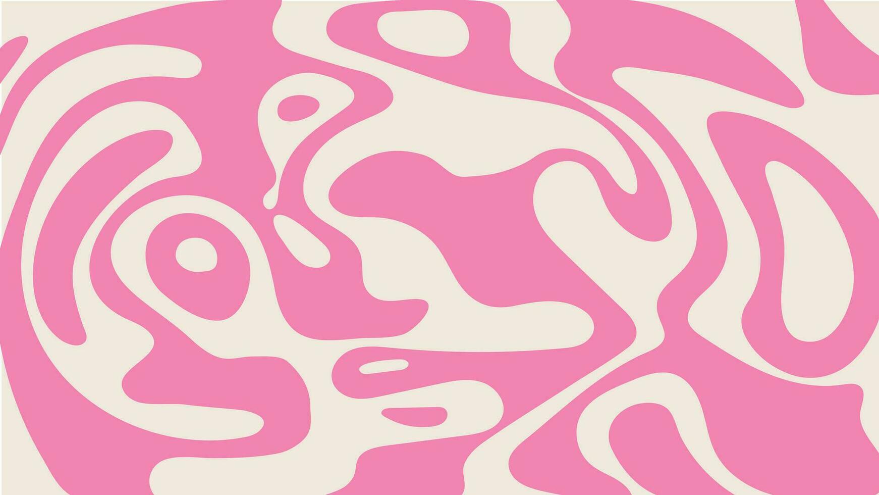 sencillo trippy antecedentes con rosado ondulado líneas modelo. resumen maravilloso fondo en retro 60-70 estilo. frio miedoso onda rayas diseño vector
