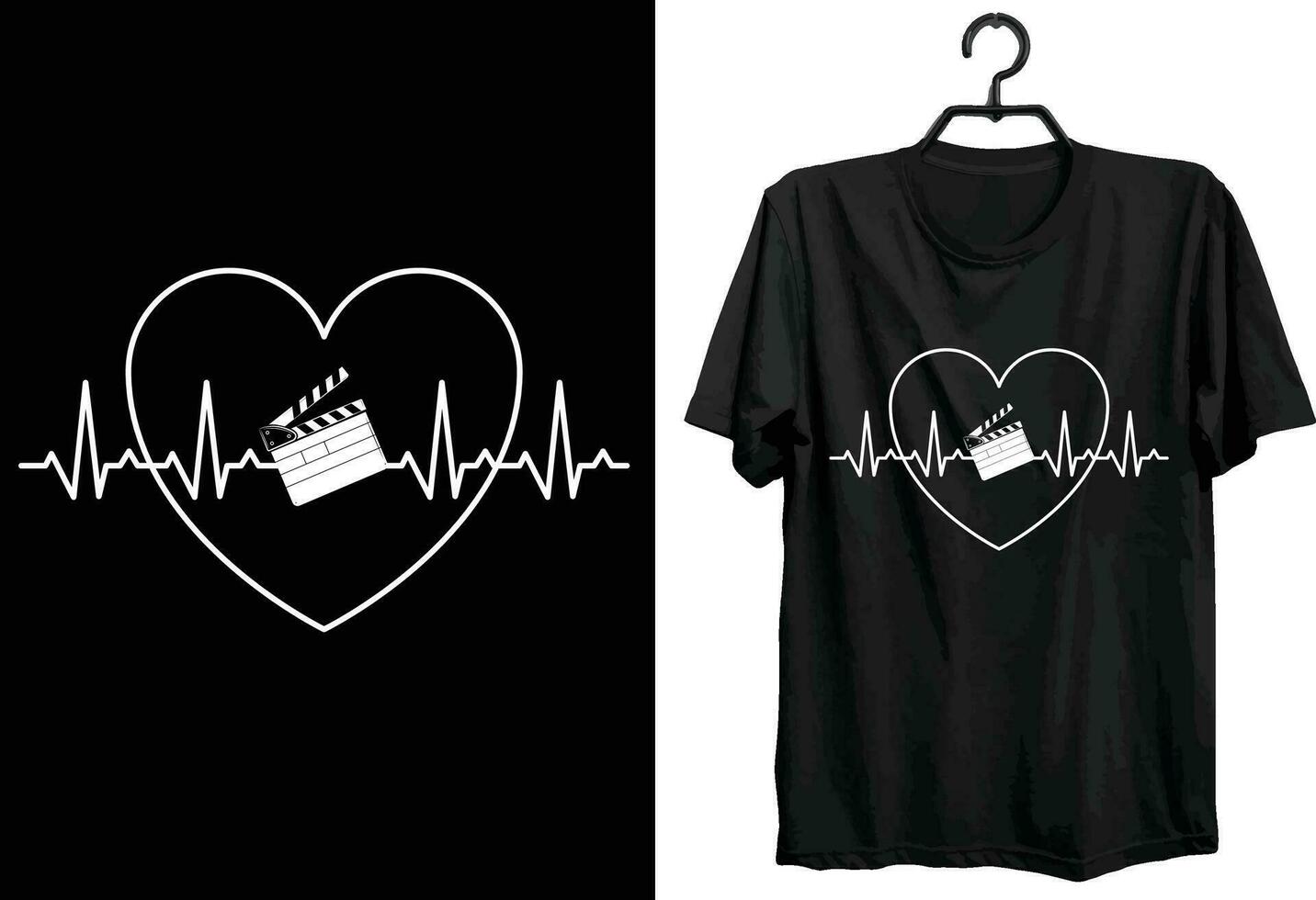 Filmmaker T-shirt Design. Funny Gift Item Filmmaker T-shirt Design For All People And Film Lovers. vector