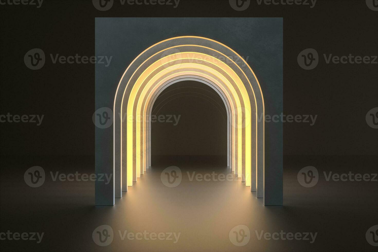 3d rendering, dust rock tunnel construction, mysterious background photo