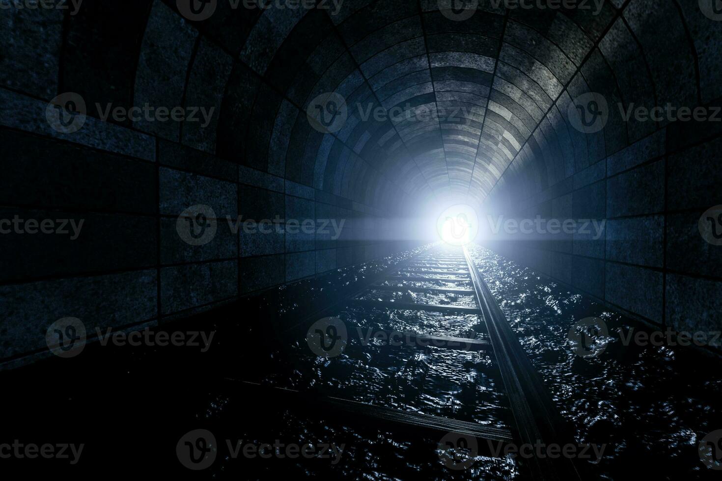The rail in the cave, Perspective background photo