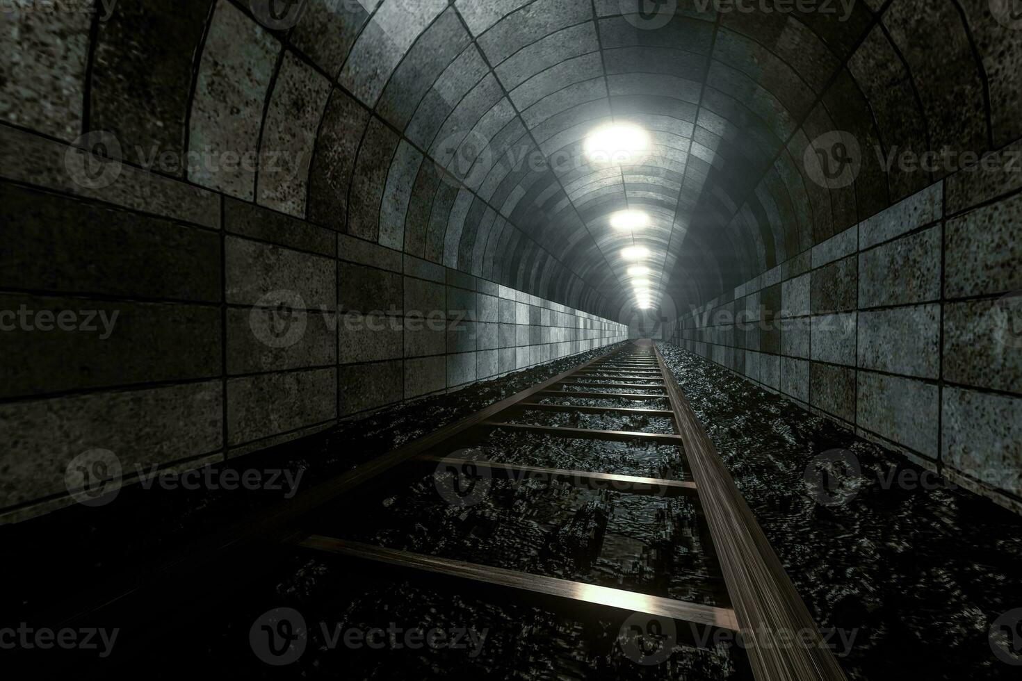 The rail in the cave, Perspective background photo