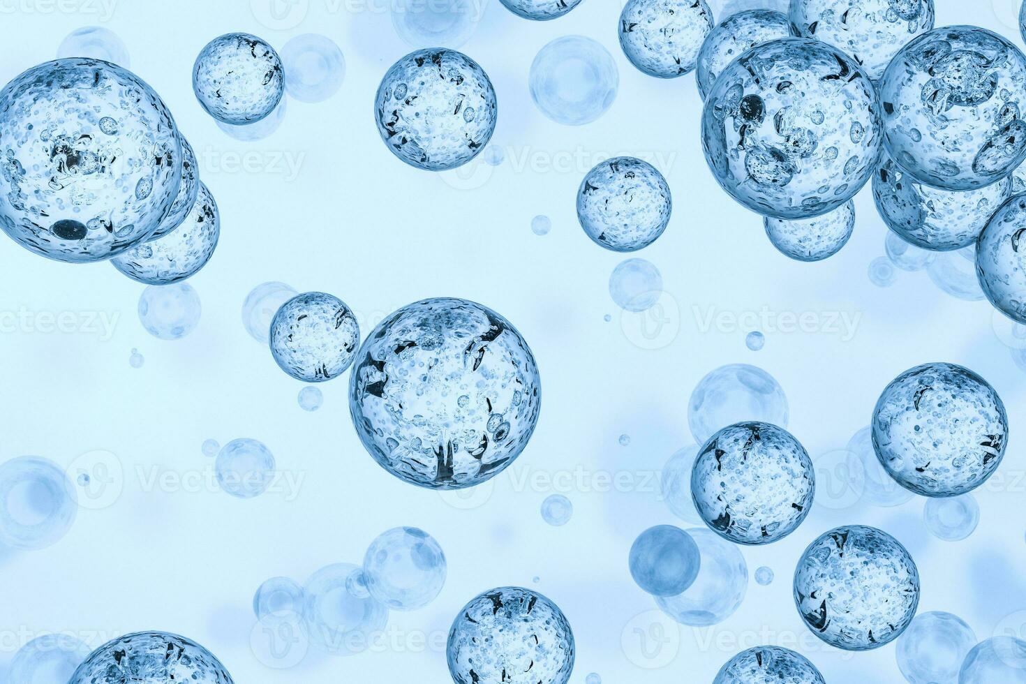 3d rendering, drop of water with light blue background photo