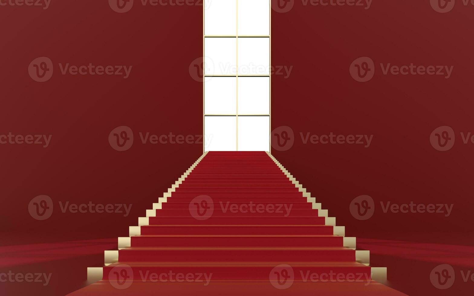 Large steps in the luxury palace, 3d rendering. photo