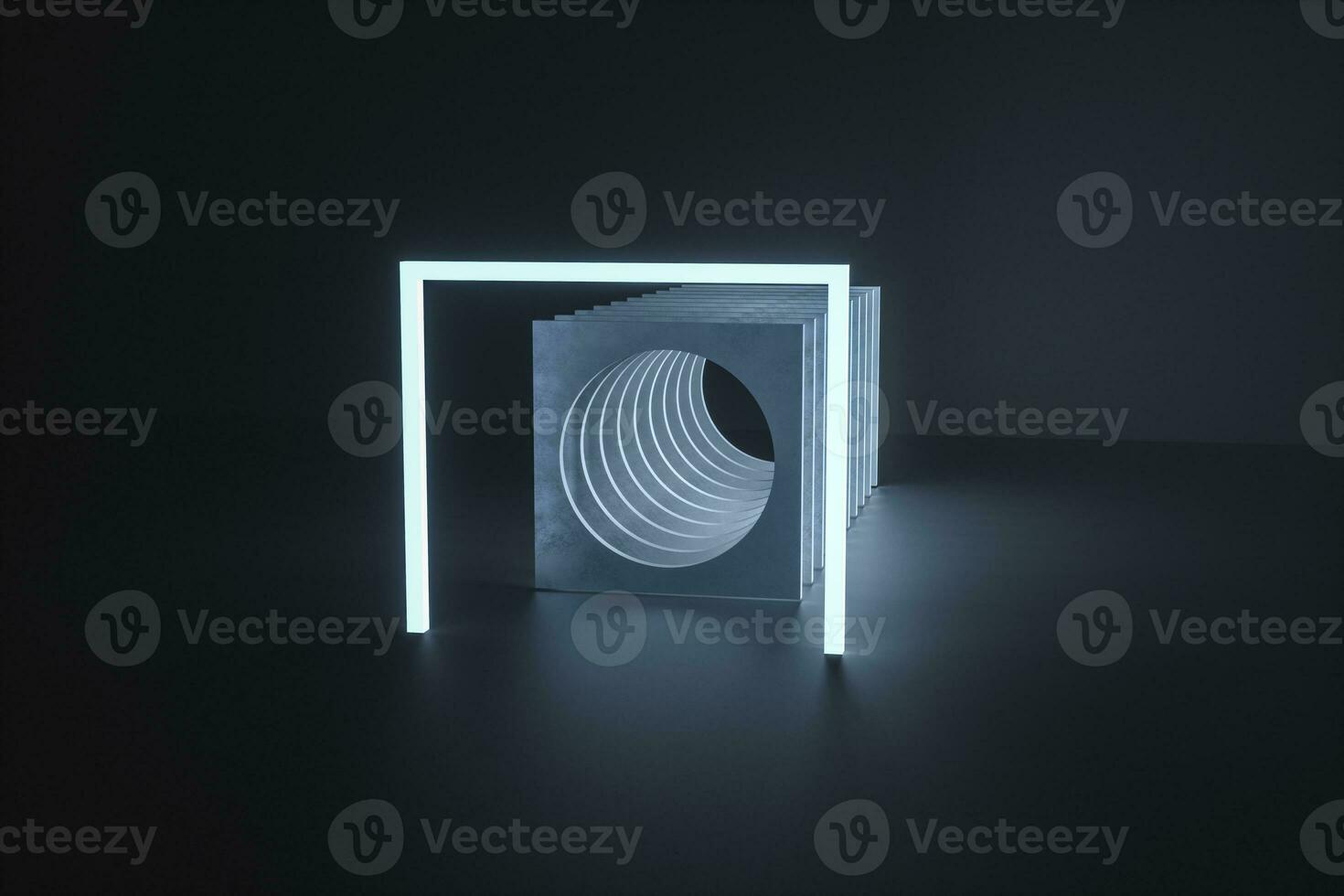 3d rendering, dust rock tunnel construction, mysterious background photo