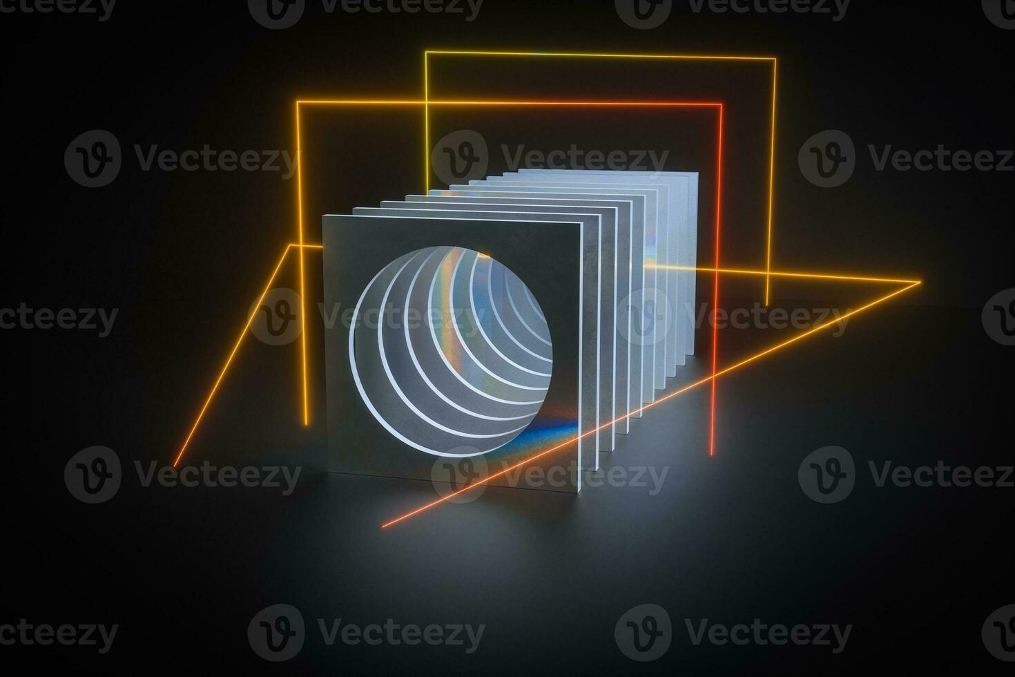 3d rendering, dust rock tunnel construction, mysterious background photo