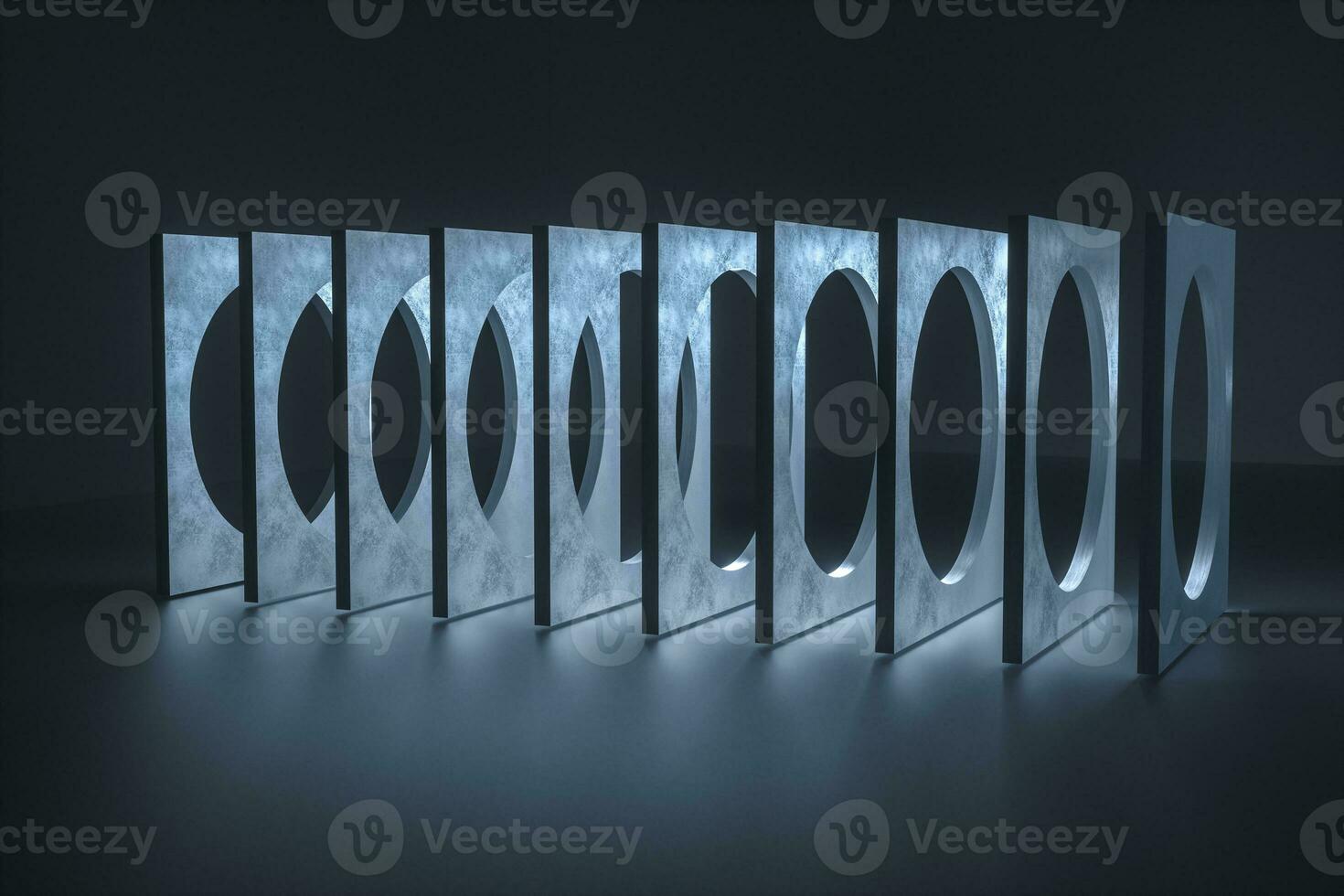 3d rendering, dust rock tunnel construction, mysterious background photo