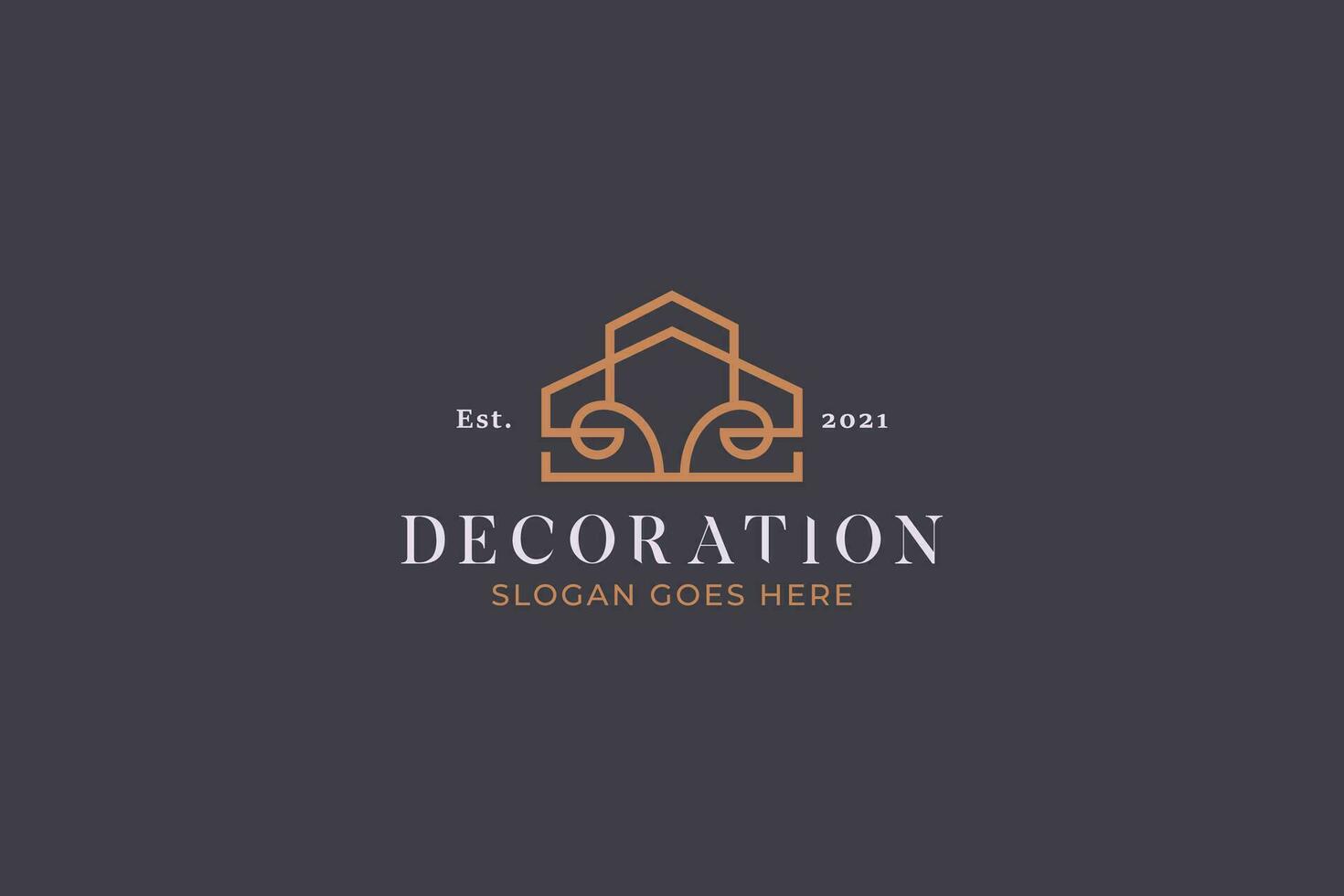 logo marca hogar decoración Clásico vector