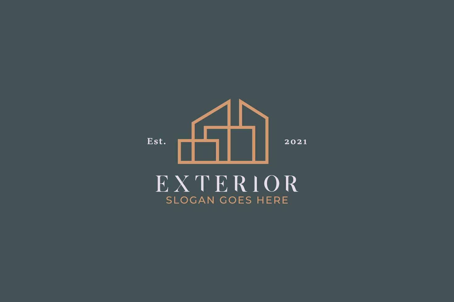 Exterior Logo Branding and Architecture Design vector