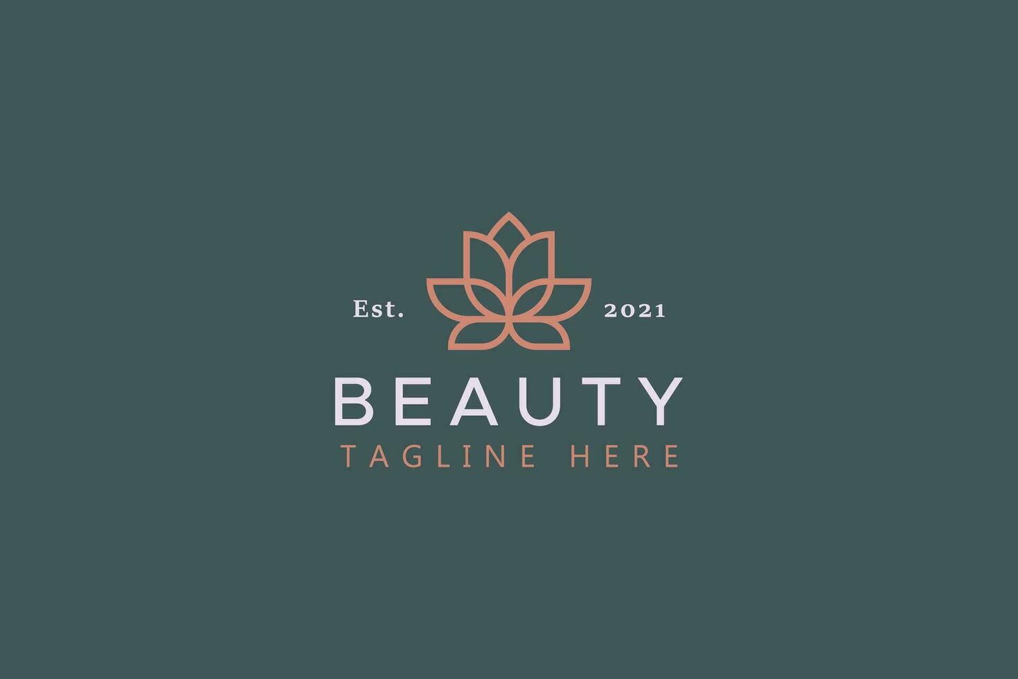Floral Beauty and Spa Minimalist Logo vector