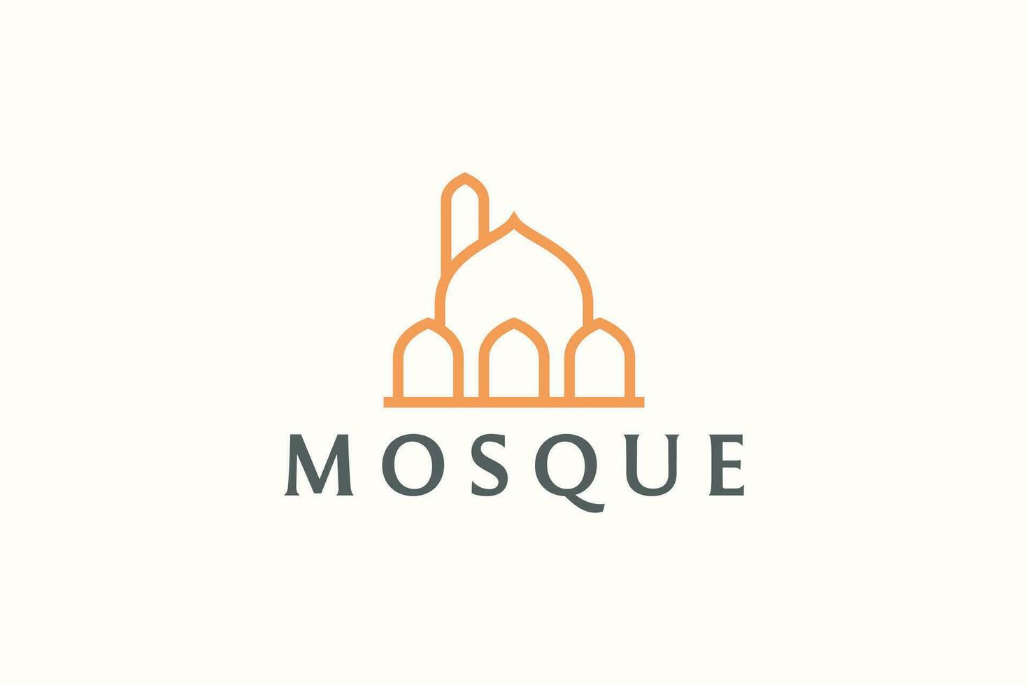 mezquita moderno logo concepto vector