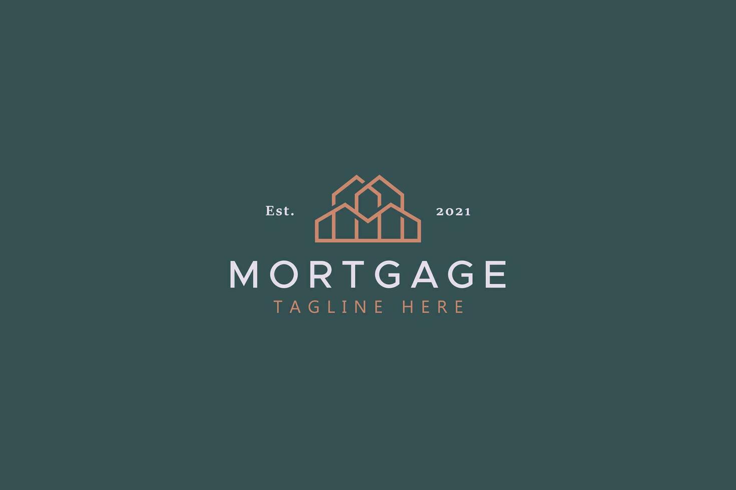 Mortgage Real Estate Business Logo. Architect Creative Brand Identity. Residential Development Sign Symbol. vector