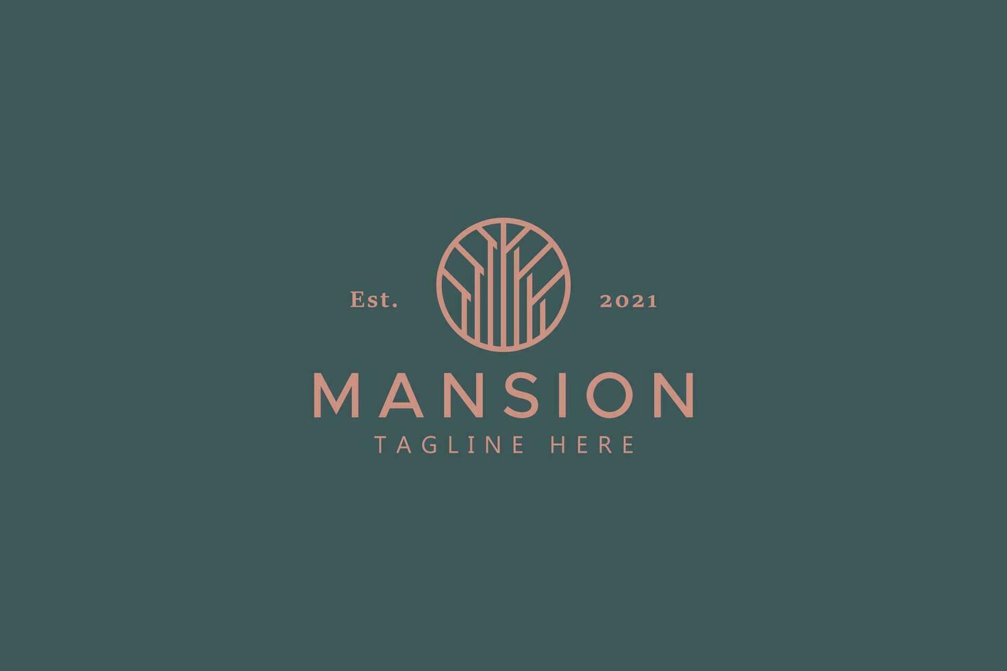 Premium Residential Tower Palace Mansion Logo Concept. vector