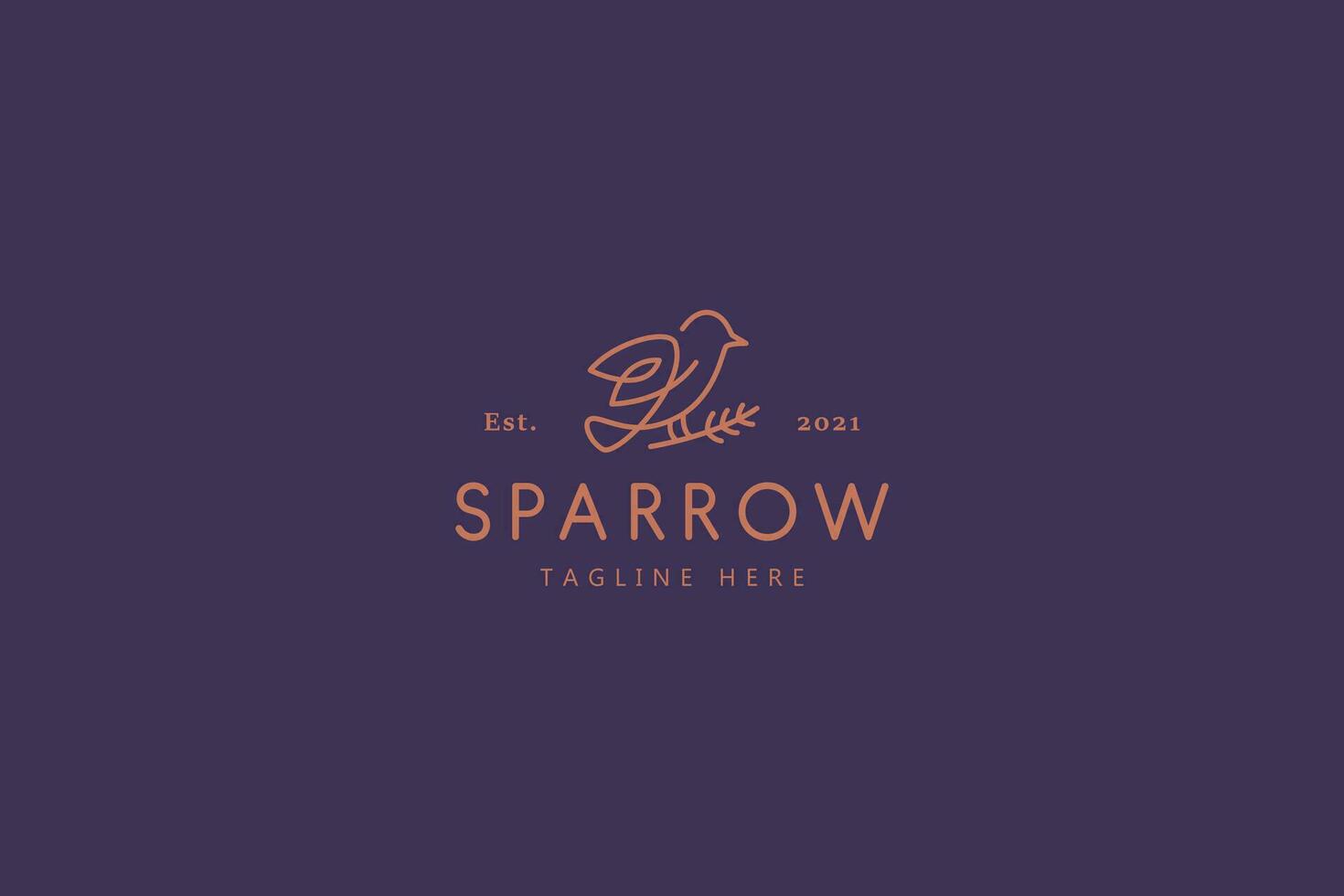 Sparrow Bird Nature Life Illustration Logo vector