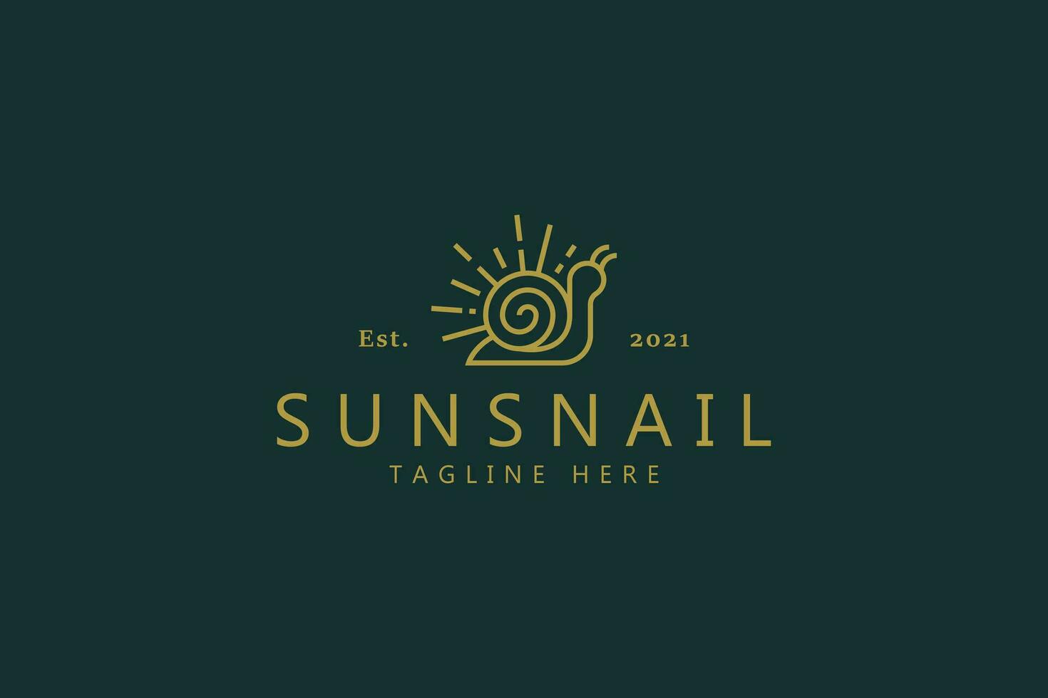 Sun Snail Logo Concept. Unique, Creative and Premium Template Brand Identity vector