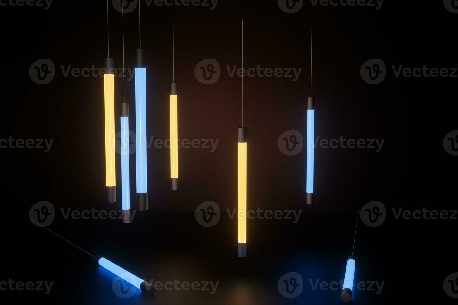 abstract glowing lines, 3d rendering photo