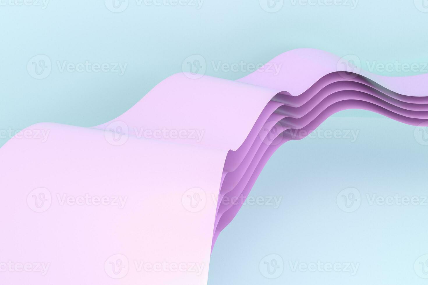 3d rendering, curve surface and light background photo