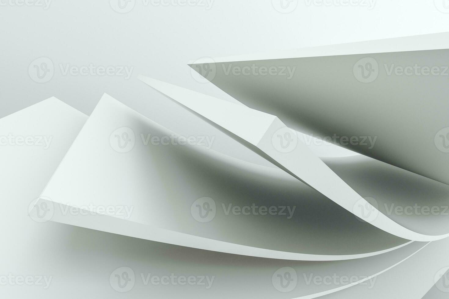 3d rendering, curve surface and light background photo