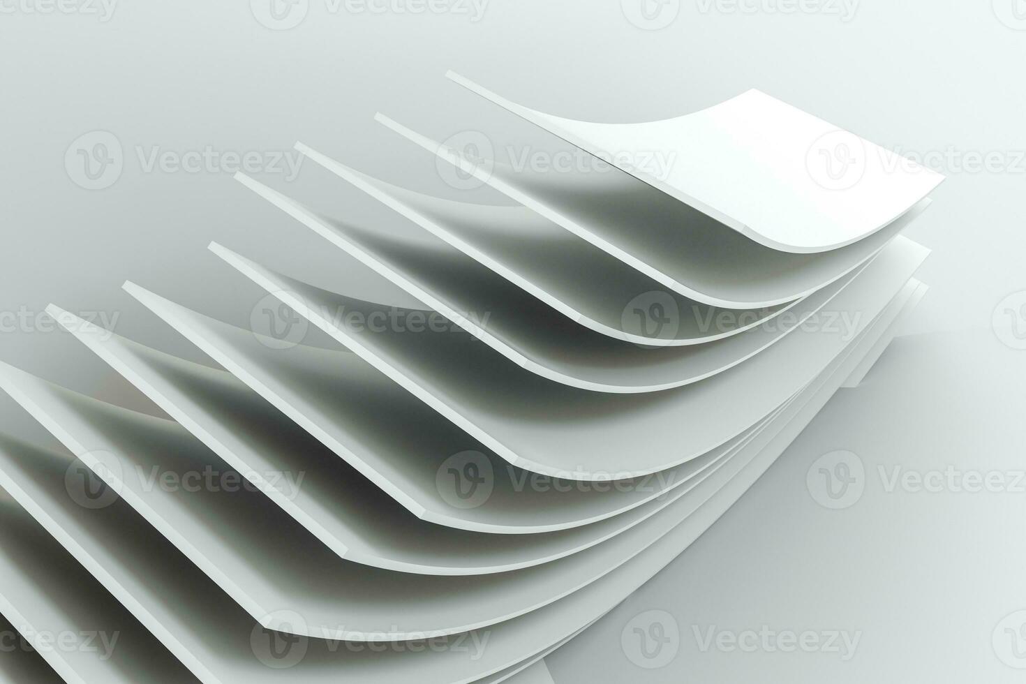 3d rendering, curve surface and light background photo