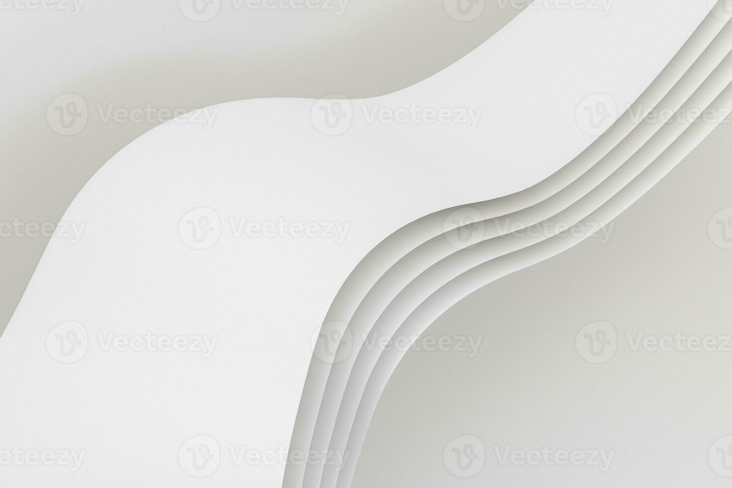 3d rendering, curve surface and light background photo